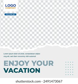 Travel and tourism Instagram post or social media post template