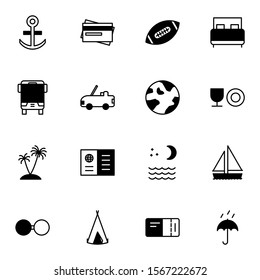 travel, tourism, journey, trip, holiday icon set. simple lined travel solid line icon sign concept. 