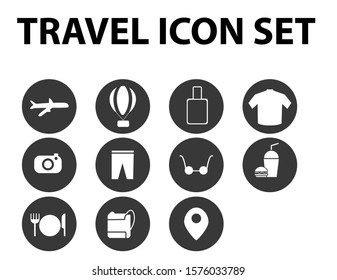 travel, tourism, journey, trip, holiday icon set.Traveling and transport icons for Web and Mobile App.