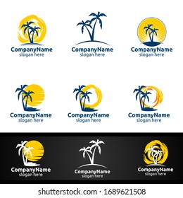 Travel and Tourism Logo for Hotel and Vacation Vector Illustration