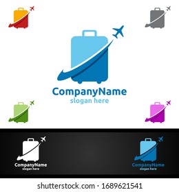 Travel and Tourism Logo for Hotel and Vacation Vector Illustration