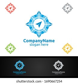 Travel and Tourism Logo for Hotel and Vacation Vector Illustration