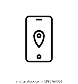 Travel and Tourism Mobile Apps Line Icon Logo Illustration Vector Isolated. Travel and Tourism Icon-Set. Suitable for Web Design, Logo, App, and Upscale Your Business.