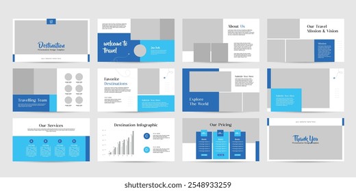 travel and tourism powerpoint slides presentation template. travel presentation layout design premium style