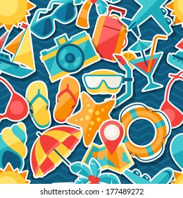 Travel and tourism seamless pattern.