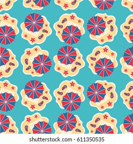 Travel and tourism seamless pattern. vector illustration

