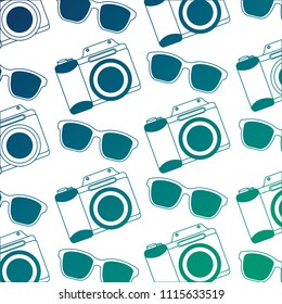travel tourism set icons pattern background