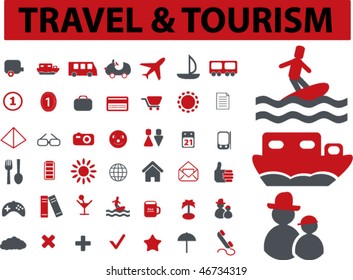 travel & tourism signs. vector