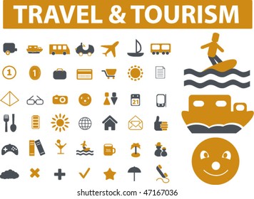 travel & tourism signs. vector