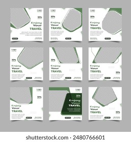 Travel and tourism social media post or Instagram post template
