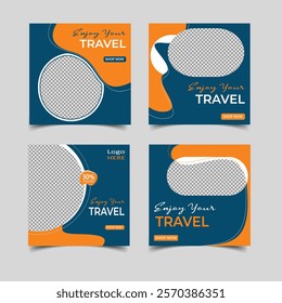 Travel and tourism social media post template