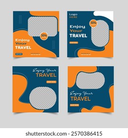 Travel and tourism social media post template