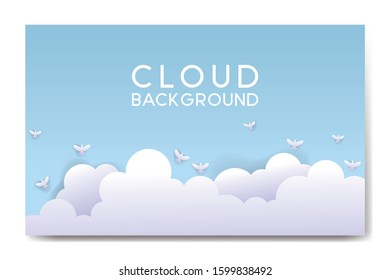 Travel tourism and transport with  illustration cloud Banner Background 