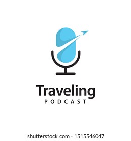 Travel Tourism Vacation Podcast Logo Design