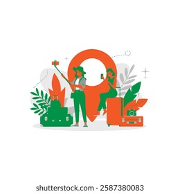 Travel And Tourism Vector Design.