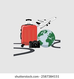 Travel And Tourism Vector Design.