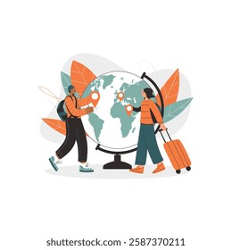 Travel And Tourism Vector Design. World Travel Destinations Vectors.
