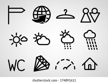 Travel and tourism vector icon on white background