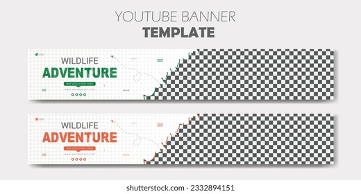 Travel and tourism youtube banner template design