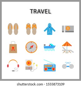travel and tourist icon set isolated on white background for web design