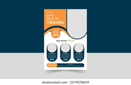 Travel and tours adventure flyer template