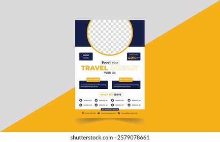 Travel and tours adventure flyer template