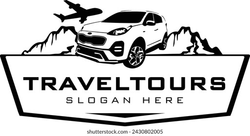 Traveltours logo diseño creativo vector