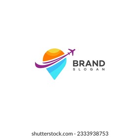 diseño vectorial de logotipo de viajes y recorridos