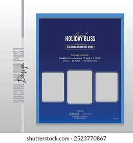 travel and tours and resort social media post design