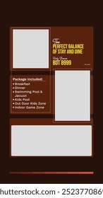 travel and tours and resort social media post design