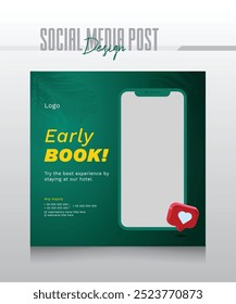 travel and tours and resort social media post design