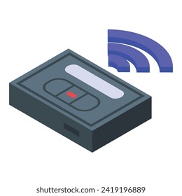 Travel tracker equipment icon isometric vector. Center urban. Control guidance