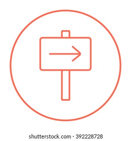 Travel traffic sign line icon.