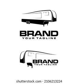 travel trailer logo with two options