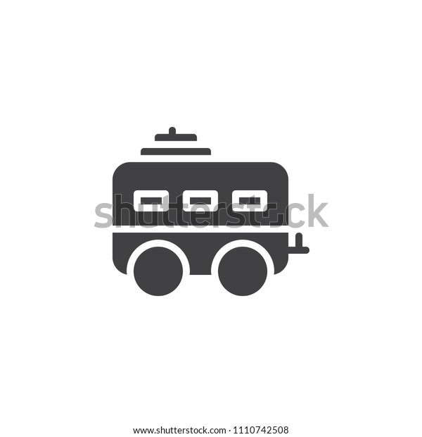 Travel Trailer vector icon.\
filled flat sign for mobile concept and web design. Caravan simple\
solid icon. Symbol, logo illustration. Pixel perfect vector\
graphics