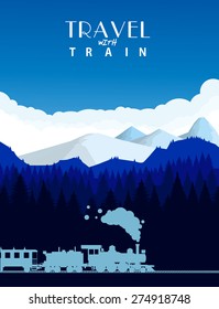 Travel with train background