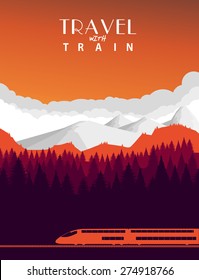 Travel with train background