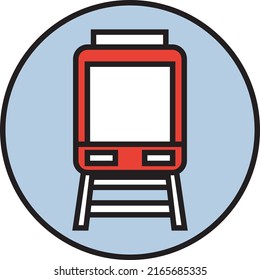 Travel train, illustration, vector on a white background.