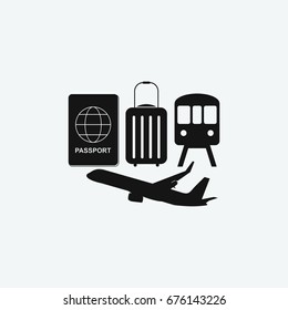 travel transport icon vector