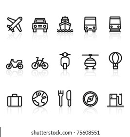 travel and transport icons