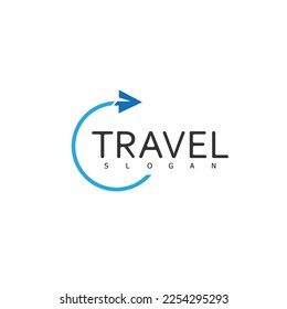 símbolo de diseño del logotipo de negocios del avión de transporte de viajes