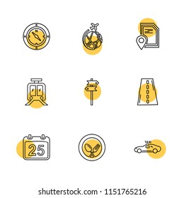 travel  transportation  car  bus  van  food  travelling  world  globe  map  navigation  compass  ship  boat  icon vector design  flat  collection style creative  icons