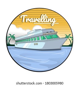 Travel transportation flat design vector