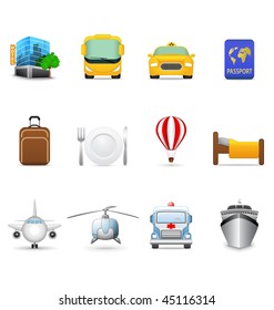 Travel and transportation icons