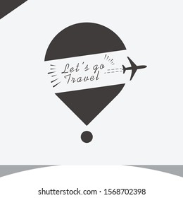 travel transportation logo design concept, travel logo design vector