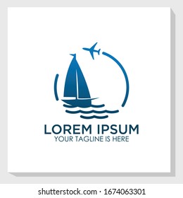 travel transportation logo template design vector, traveling logo vector