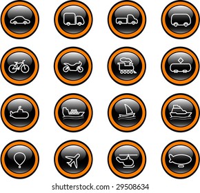 Travel and transportation vector icons