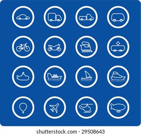 Travel and transportation vector icons