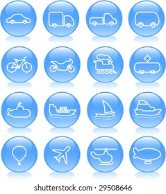 Travel and transportation vector icons