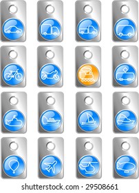 Travel and transportation vector icons